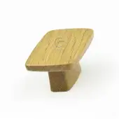 W4431-16-OAK M.Marcus Wooden Cabinet Knob Quattro Design 16mm Oak Finish
