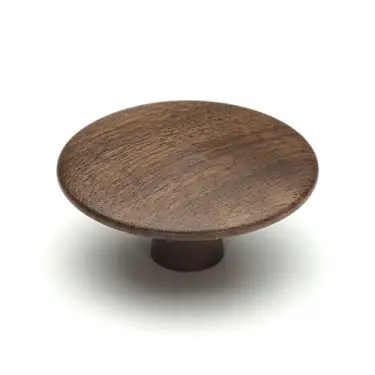 Click Here To Enlarge This Photo Of W4466-48-WAL M.Marcus Wooden Cabinet Knob Split Design 48mm Walnut Finish