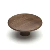 W4466-48-WAL M.Marcus Wooden Cabinet Knob Split Design 48mm Walnut Finish