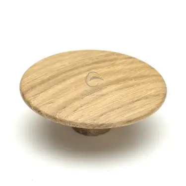 Click Here To Enlarge This Photo Of W4466-64-OAK M.Marcus Wooden Cabinet Knob Split Design 64mm Oak Finish