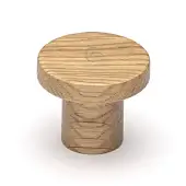 W4470-33-OAK M.Marcus Wooden Cabinet Knob Circum Design 33mm Oak Finish
