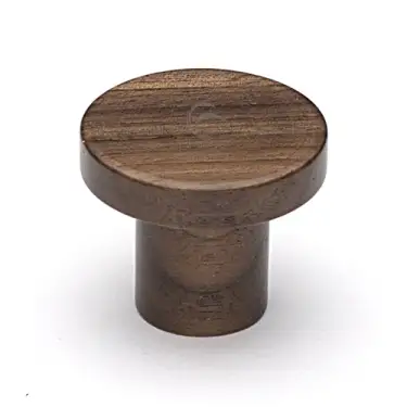 Click Here To Enlarge This Photo Of W4470-33-WAL M.Marcus Wooden Cabinet Knob Circum Design 33mm Walnut Finish