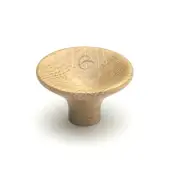 W4491-38-OAK M.Marcus Wooden Cabinet Knob Trumpet Design 38mm Oak Finish