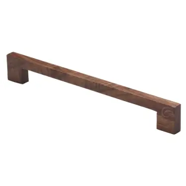 Click Here To Enlarge This Photo Of W7490-224-WAL M.Marcus Wooden Cabinet Pull Handle Urban Design 224mm Walnut Finish