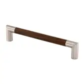 W7623-192-WAL M.Marcus Wooden Cabinet Pull Handle Angle Design 192mm Walnut Finish