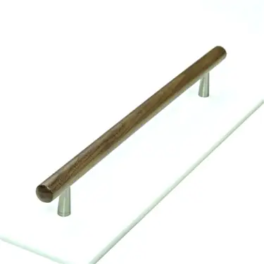 Click Here To Enlarge This Photo Of W7763-224-WAL M.Marcus Wooden Cabinet Pull Handle Tilaa Design 224mm Walnut Finish
