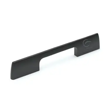 Click Here To Enlarge This Photo Of W7791-160-ASH M.Marcus Wooden Cabinet Pull Handle Slim Metro Design 160mm Black Ash Finish