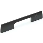 W7791-224-ASH M.Marcus Wooden Cabinet Pull Handle Slim Metro Design 224mm Black Ash Finish