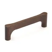 W7827-160-WAL M.Marcus Wooden Cabinet Pull Handle Gio Design 160mm Walnut Finish