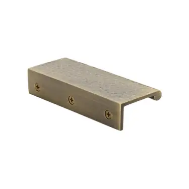 Click Here To Enlarge This Photo Of HAMEPR100 40-AT Heritage Brass Hammered EPR Edge Pull Cabinet Handle 100mm Antique Brass finish