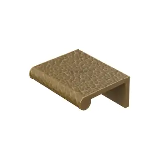 HAMEPR50 40-AT Heritage Brass Hammered EPR Edge Pull Cabinet Handle 50mm Antique Brass finish