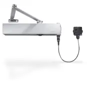 GEZE TS4000E Silver Power Size 1-6 Electro-Magnetic Overhead Door Closer (Hold Open or Free Swing)