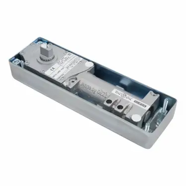 Click Here To Enlarge This Photo Of GEZE TS500NV Silver Power Size 1-4 Floor Spring Door Closer for Single/Double Action Doors with Backcheck