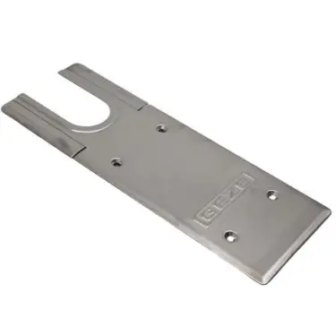 Click Here To Enlarge This Photo Of 102127 GEZE Satin Stainless Steel Coverplate to suit TS500NV Floor Spring