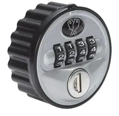 Click Here To Enlarge This Photo Of L31305 - Lowe & Fletcher 2800 Mechanical Combination Lock - Black Trim Silver Face
