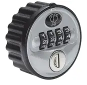L31305 - Lowe & Fletcher 2800 Mechanical Combination Lock - Black Trim Silver Face