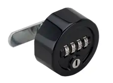 L26857 - RONIS C4S Combination Cam Lock With Key Override - Black