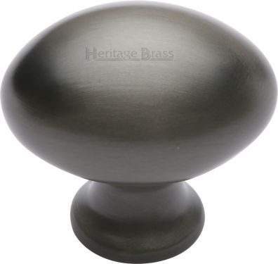 Click Here To Enlarge This Photo Of C114 32-MB Heritage Brass Cabinet Knob Victorian Oval Design 32mm Matt Bronze Finish