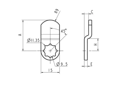 Click Here To Enlarge This Photo Of L26834 - RONIS 131629-3 Cranked Cam - 30mm With 3mm Crank