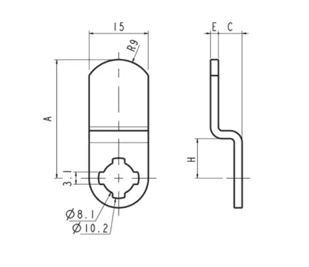 Click Here To Enlarge This Photo Of L26830 - RONIS 4929-3 Cranked Cam - 50mm With 2mm Crank