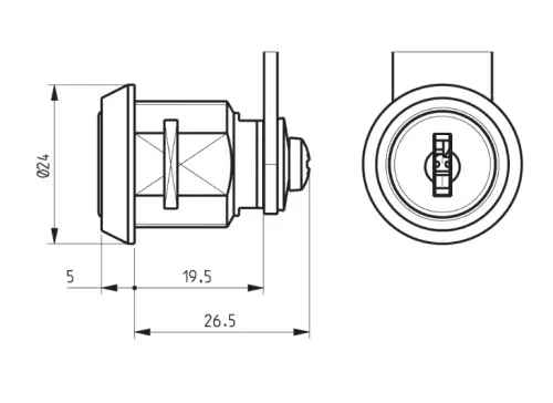 Click Here To Enlarge This Photo Of L26813 - RONIS 14200 Nut Fix Master Keyed Camlock - 19.5mm MK (CC Series)