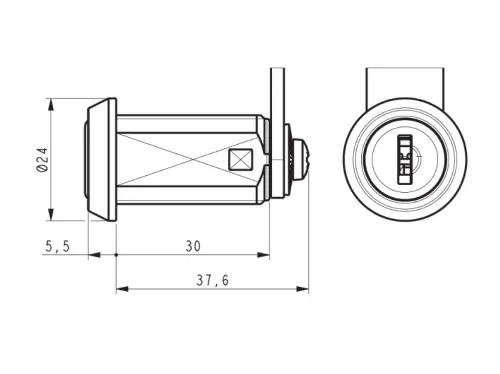 Click Here To Enlarge This Photo Of L26812 - RONIS 26200 Nut Fix Master Keyed Camlock - 30mm MK (KT Series)
