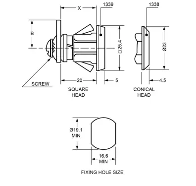 Click Here To Enlarge This Photo Of 2899 - Lowe & Fletcher 1339 Snap Fit Camlock - 20mm KD