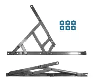 CH30119 - CHAMELEON Side Hung Restricted Friction Hinge With Packers 400mm Length x 13-17mm Stack Height RH