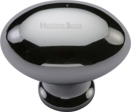 Click Here To Enlarge This Photo Of C114 32-PC Heritage Brass Cabinet Knob Victorian Oval Design 32mm Polished Chrome Finish