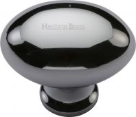 C114 32-PC Heritage Brass Cabinet Knob Victorian Oval Design 32mm Polished Chrome Finish