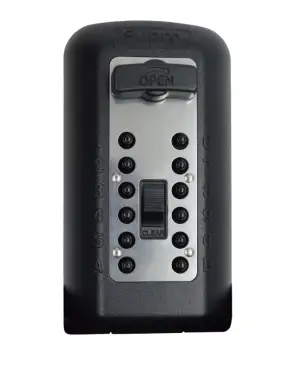 Click Here To Enlarge This Photo Of L31618 - SUPRA KIDDE P500 Key Safe With Cover - Black - With Alarm Sensor