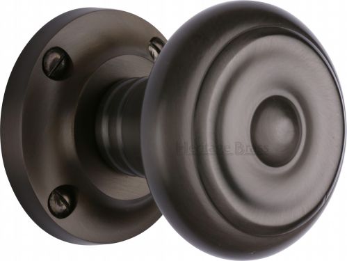 Click Here To Enlarge This Photo Of V872-MB Heritage Brass Mortice Knob Aylesbury Design Matt Bronze Finish