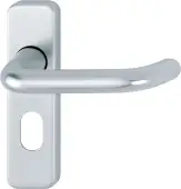 138S/267U (AR200S/14) Hoppe Sprung Oval Profile Lock Levers 48.5mm Centres - Satin Anodised Aluminium (2655941)