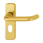138S/267U (AR200S/14) Hoppe Sprung Oval Profile Lock Levers 48.5mm Centres - Gold Anodised Aluminium (2698684)
