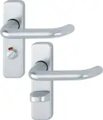 138S/267UR (AR200S/15) Hoppe Sprung Bathroom Levers 57mm Centres - Satin Anodised Aluminium (2655975)