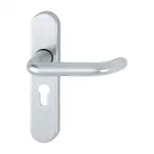 138S/2600 (AR200S/33) Hoppe Sprung Euro Profile Lock Levers 47.6mm Centres - Satin Anodised Aluminium (87108217)