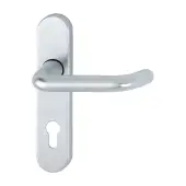 138S/2600 (AR200S/33-SP-72) Hoppe Sprung Euro Profile Lock Levers 72mm Centres - Satin Anodised Aluminium (2654518)