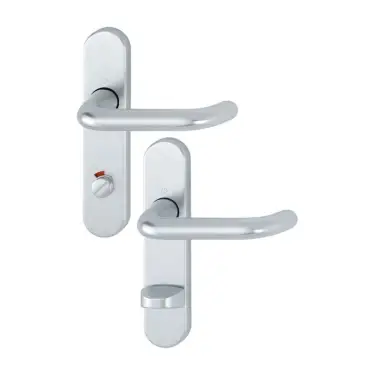 Click Here To Enlarge This Photo Of 138S/2600 (AR200S/35-SP-78) Hoppe Sprung Bathroom Levers 78mm Centres - Satin Anodised Aluminium (2654631)