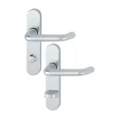138S/2600 (AR200S/35-SP-78) Hoppe Sprung Bathroom Levers 78mm Centres - Satin Anodised Aluminium (2654631)