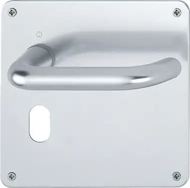 Click Here To Enlarge This Photo Of 138S/304L (AR200S/19-SP) Hoppe Sprung Oval Profile Lock Levers 48.5mm Centres - Satin Anodised Aluminium (2656290)