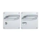 138S/304L (AR200S/20-SP-LH) Hoppe Sprung Bathroom Levers – Left Hand 57mm Centres - Satin Anodised Aluminium (2698781)