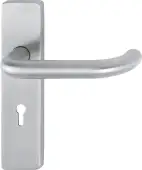 E138F/202K-A4 (AR361/12) Hoppe Lock Levers 57mm Centres on Plate - Satin Stainless Steel (87100964)
