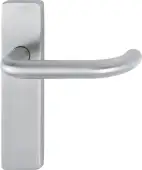 E138F/202K-A4 (AR361/11) Hoppe Long Plate Latch Levers - Satin Stainless Steel (87100962)