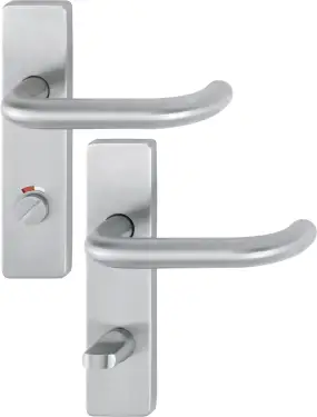 Click Here To Enlarge This Photo Of E138F/202K-A4 (AR361/15-78) Hoppe Bathroom Levers 78mm Centres - Satin Stainless Steel (87100976)
