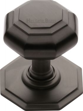 Click Here To Enlarge This Photo Of V890-MB Heritage Brass Octagon Centre Door Knob 3" Matt Bronze Finish