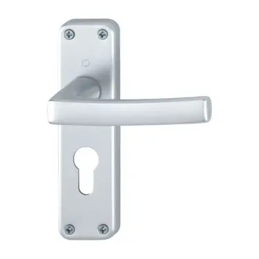 Click Here To Enlarge This Photo Of 1107/267-PZ Hoppe Dubayy Euro Profile Lock Levers - Satin Anodised Aluminium (3802455)