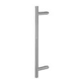 AR3625/425BF-CR-WD Hoppe 25mm x 425mm Cranked T Bar Pull Handle (Bolt Through Fixings For Timber Doors) - Satin Stainless Steel (87141909)