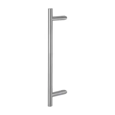 Click Here To Enlarge This Photo Of AR3625/425BB-CR-WD Hoppe 25mm x 425mm Cranked T Bar Pull Handle (Back to Back Fixings For Timber Doors) - Satin Stainless Steel (87141853)