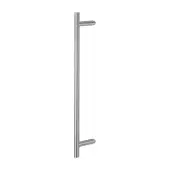 AR3625/600BB-CR-WD Hoppe 25mm x 600mm Cranked T Bar Pull Handle (Back to Back Fixings For Timber Doors) - Satin Stainless Steel (87141867)