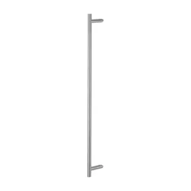 Click Here To Enlarge This Photo Of AR3625/1000BB-CR-WD Hoppe 25mm x 1000mm Cranked T Bar Pull Handle (Back to Back Fixings For Timber Doors) - Satin Stainless Steel (87141881)